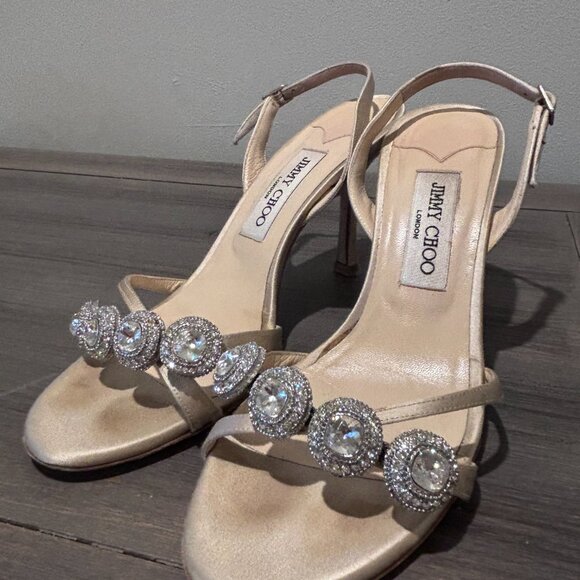 Jimmy Choo Pavel Crystal Sandals - Picture 3 of 16